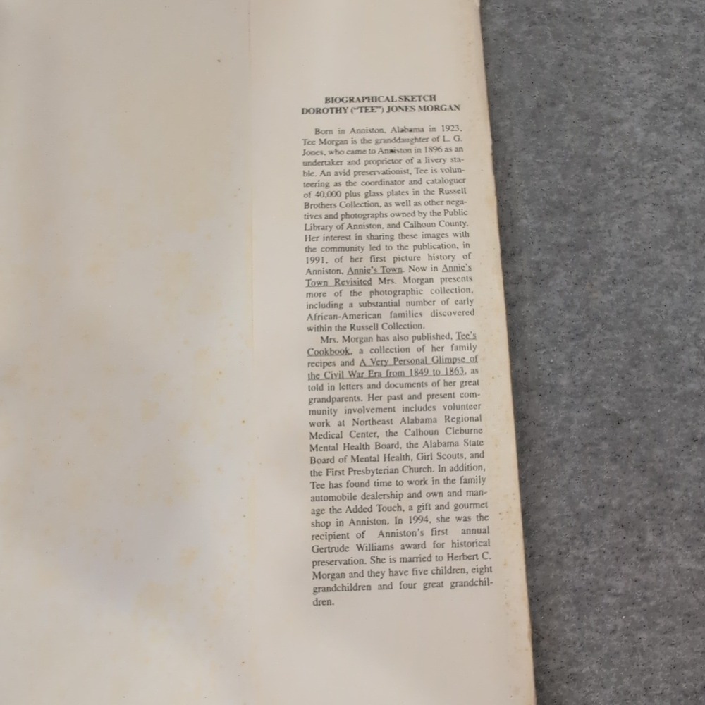 Annie's Town Revisited Signed Tee Morgan Anniston Alabama Picture History Book - Picture 4 of 7